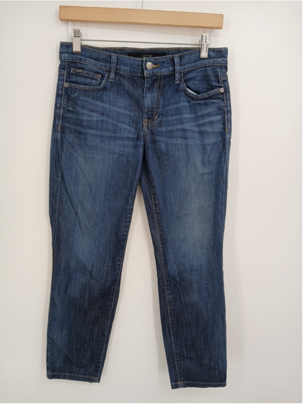 Joe's Jeans Womens Cropped Medium Blue Wash Size 26 Inseam 24" Pockets